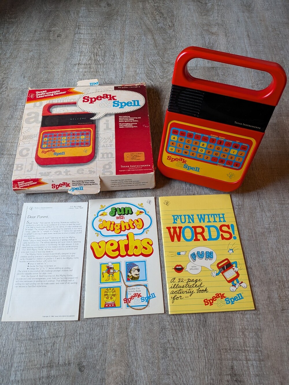 Vintage Speak & Spell by Texas Instruments Complete Tested And Working 80's